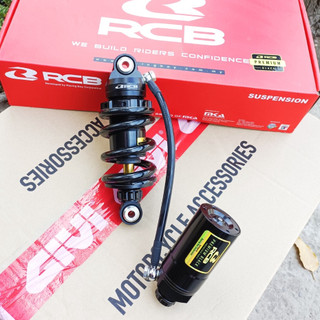 [ Dòng DB-2 Line ] Phuộc RCB Ex150, Ex155, Y15ZR, Mxking, Y16ZR Cao 208mm Full đen Ty vàng bình dầu rời Chính Hãng RCB