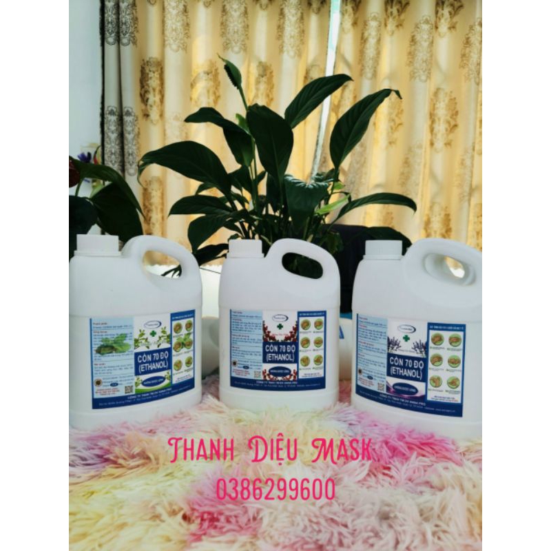17_Sát khuẩn nhanh can 5Lit, còn 70 độ, có hương chanh sả, valender.. chọn hương