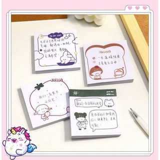 Note ghi chú cô gái, thỏ hồng bánh kem dễ thương/ Tệp note ghi nhớ, note sticker chủ đề màu hồng giá sỉ rẻ làm quà tặng