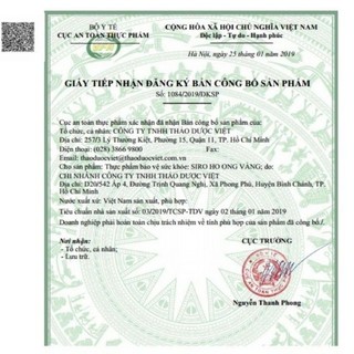 Siro ho ong vàng gói