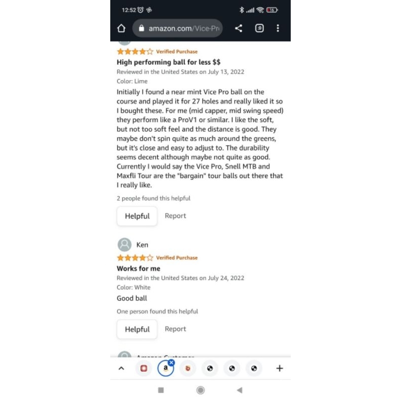 Bóng golf màu 3-4 lớp xuất xứ Mỹ độ mới từ 90%, chuẩn chính hãng, không sơn sửa