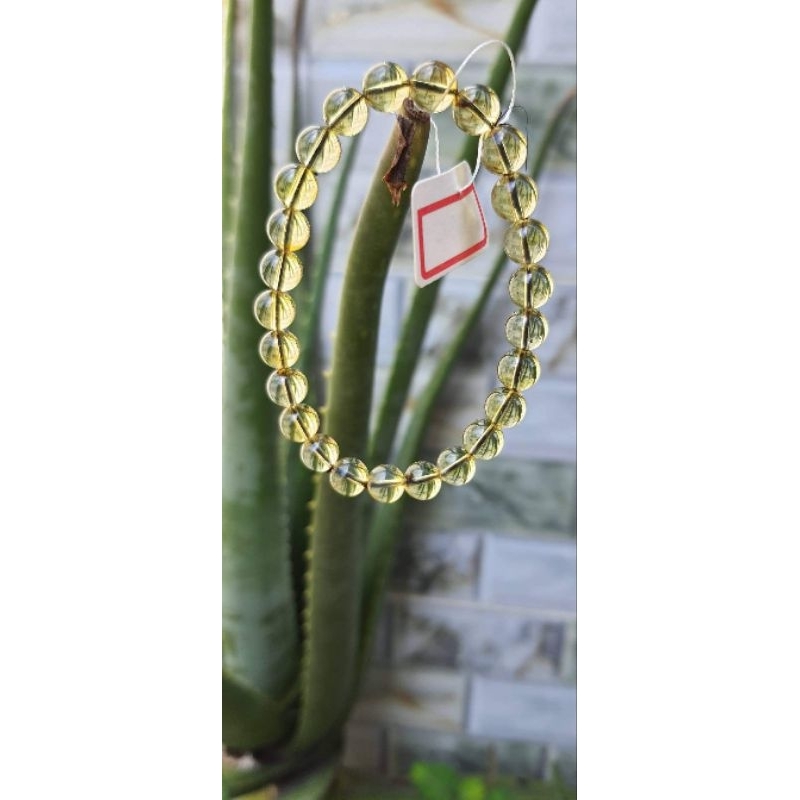 vòng tay hổ phách xanh 7li