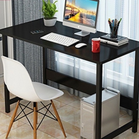 Bàn làm việc, bàn học gỗ, chân sắt dùng cho văn phòng, học bài, để máy tính cho sinh viên giá rẻ 2023