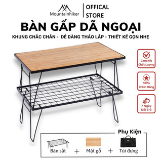 Bàn gấp gọn dã ngoại , kệ để đồ cắm trạm mountainhiker
