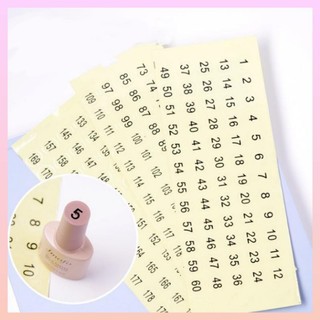 Tem số dán từ 1 đến 60,61 đến 120, 121 đến 180