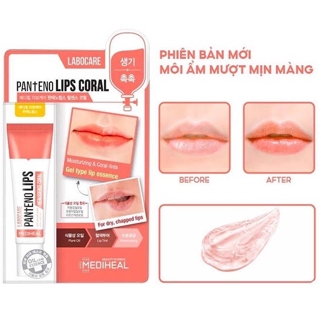 Son dưỡng Mediheal Labocare Panteno Lips làm hồng, giảm thâm môi, dưỡng môi (Tuýp 10ml)