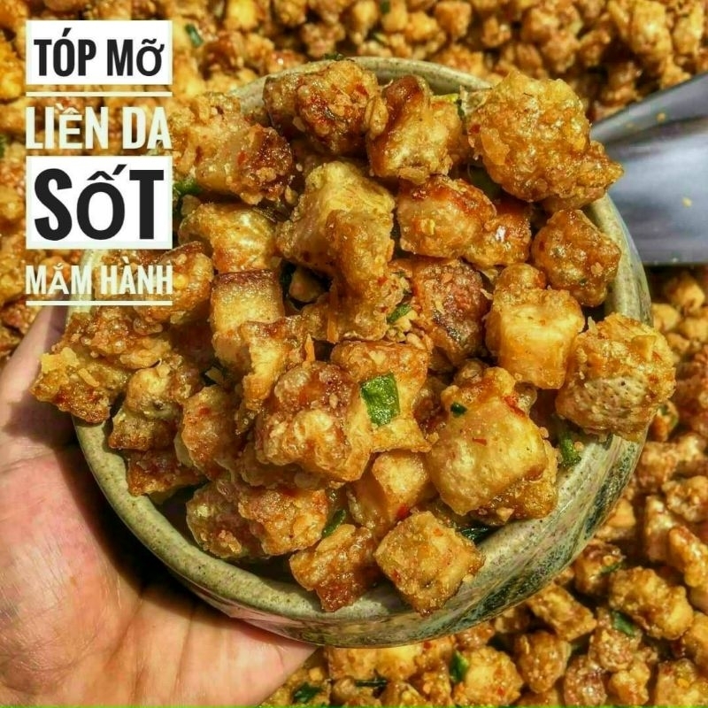 Tóp mỡ sốt mắm hành