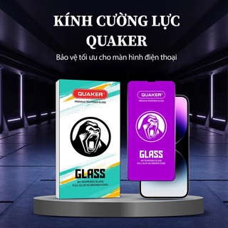 Kính cường lực iphone full màn Quaker 7 8 PLUS X XS XSMAX 11 12 13 14 PROMAX