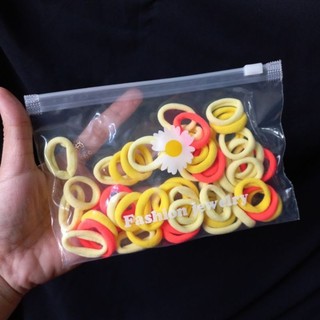 Túi Zip 100 dây cột tóc màu cho bé (cở nhí 2cm)