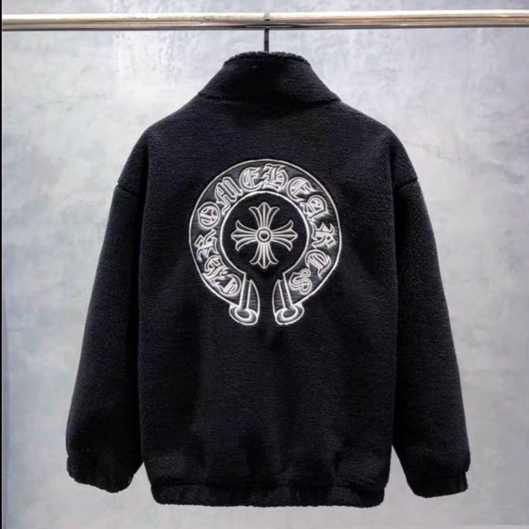 Áo Khoác, Áo Khoác Lông Chrome Hearts Dáng Rộng Unisex Cho Nam Nữ