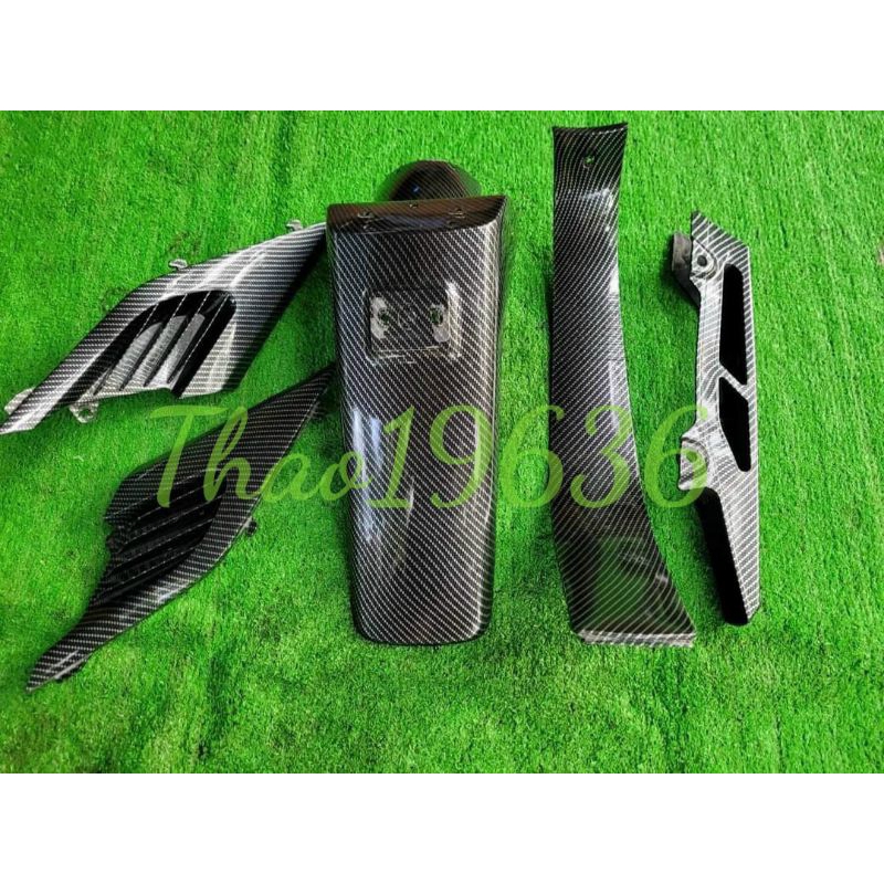 Full nhựa nhám Xipo - Satria 2000 sơn Carbon