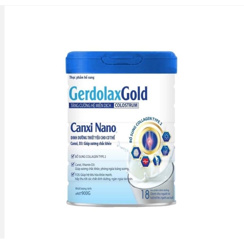 Sữa GERDOLAX GOLD - Thực phẩm dinh dưỡng bổ sung CANXI NANO ,tăng cường hệ miễn dịch COLOSTRUM, ngừa loãng xương