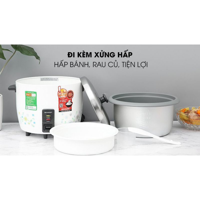 NỒI CƠM ĐIÊN SHARP 2.2L KÈM HẤp,,
