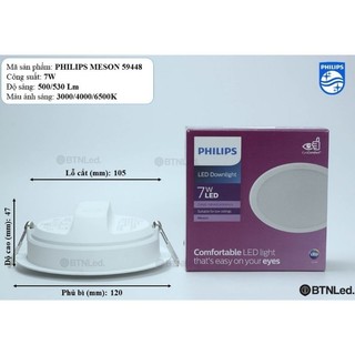Đèn LED PHILIPS Âm Trần MESON G3 (594xx)