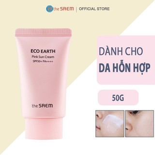 KEM CHỐNG NẮNG THE SAEM ECO EARTH POWER PINK SUN CREAM 50ML