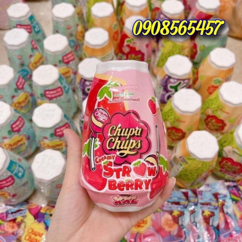 SÁP THƠM CHUPA CHUPS GEL AIR FRESHENER NGỌT LỊM KẸO TRÁI CÂY SIZE LỚN SỬ DỤNG ĐẾN 45 NGÀY