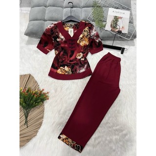 bộ trung niên mặc nhà cho mẹ lụa cao cấp