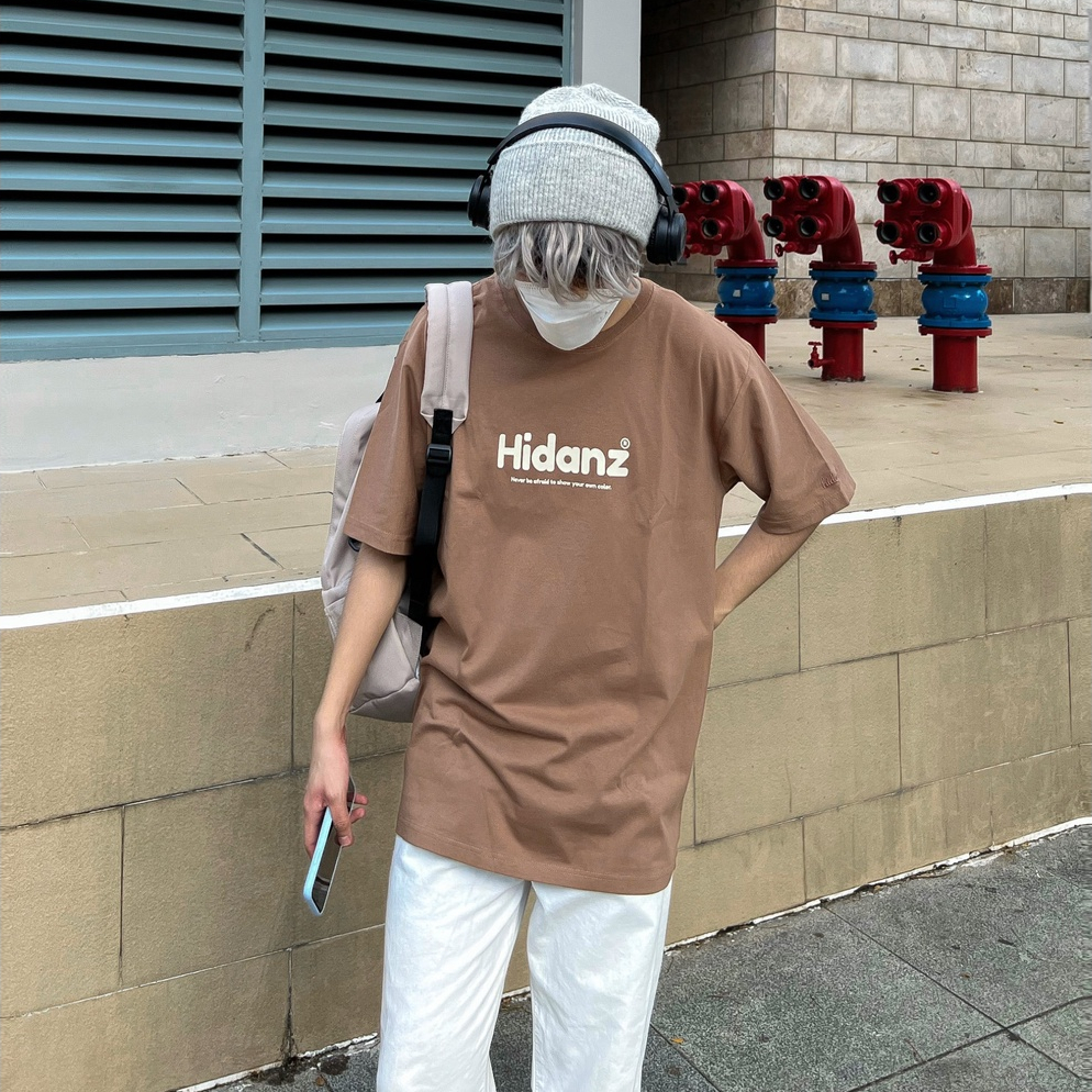 Áo thun Unisex tay lỡ cotton local brand HIDANZ - Popular Logo