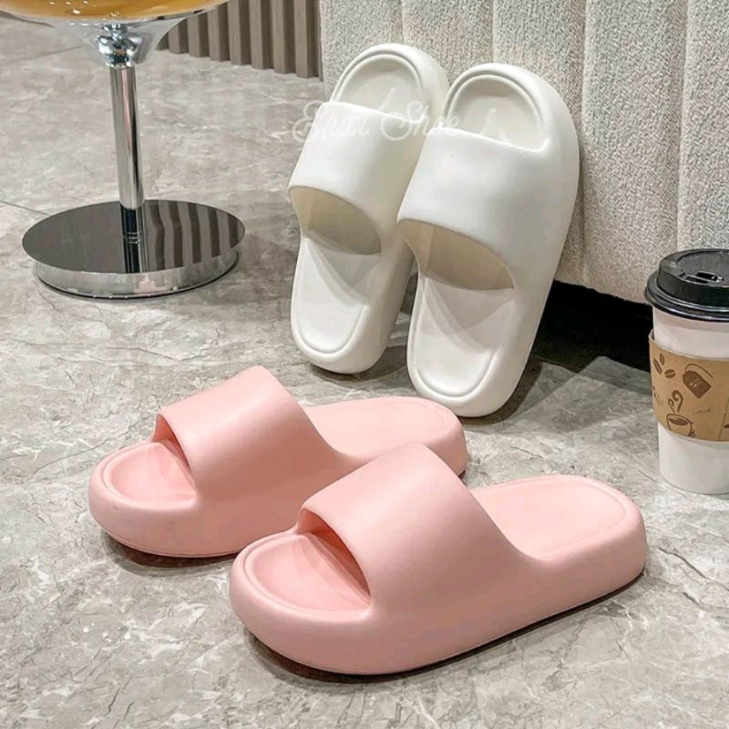 Dép Quai Ngang Chất EVA Đế 4cm Siêu Nhẹ Êm Chống Trơn Trượt Thời Trang Basic Cho Cặp Đôi