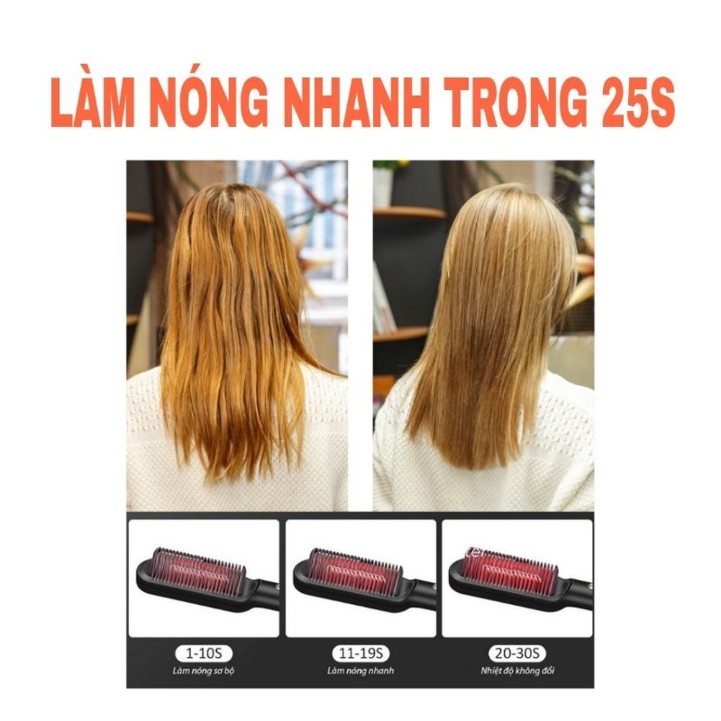 Lược Điện Tạo Kiểu Uốn Thẳng 3 in 1 Tạo Kiểu Tùy Sở Thích