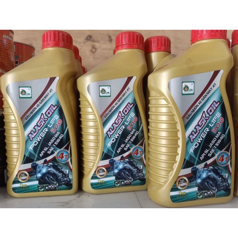 DẦU NHỚT MỸ (USA)-ALASK POWER LIFE 500 - API SL - Nhớt xe máy cao cấp 1 lít