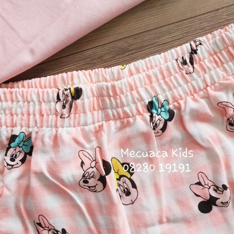 Bộ cộc tay thun cotton Mickey MW cho bé gái