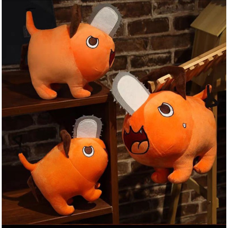 Chó lưỡi cưa pochita, pochita nhồi bông, nhân vật anime chainsaw man plush tay, gấu bông chó cam lưỡi cưa