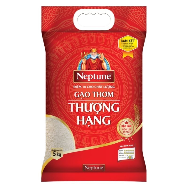 Gạo thơm thượng hạng Neptune Combo 2 túi (5kg x 2)