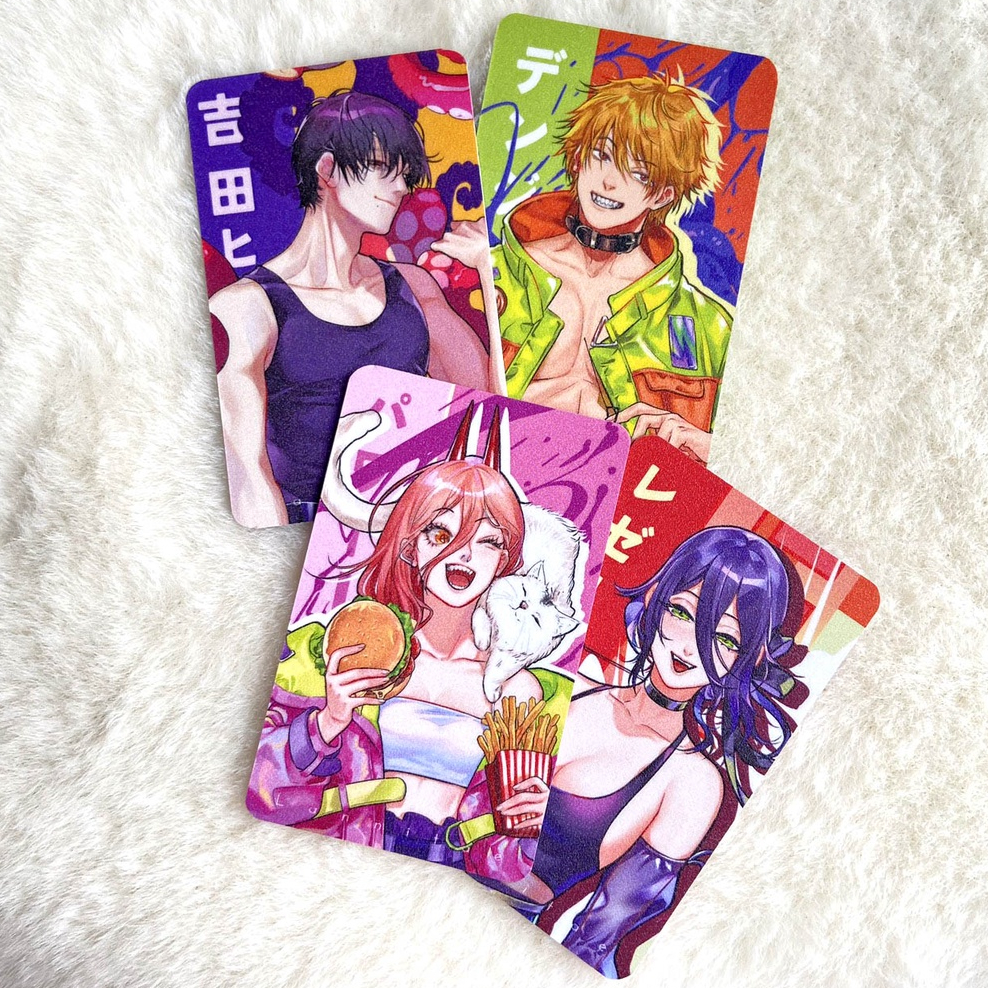 Card bo góc nhân vật Chainsaw Man thiết kế bởi Lannitae