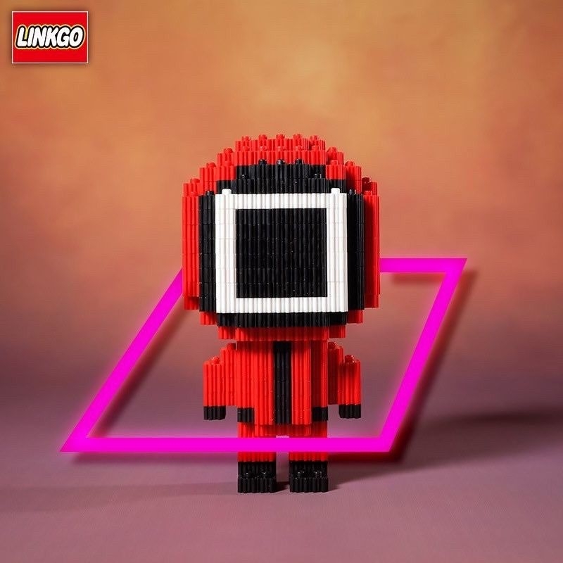 Mô hình squid game trò chơi con mực lắp ráp mini ghép hình nhân vật 3d