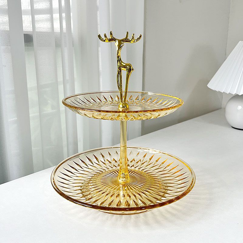 Khay 3 tầng đựng hoa quả, bánh kẹo decor bàn khách, tiệc cưới, khai trương sang trọng (sỉ ib)
