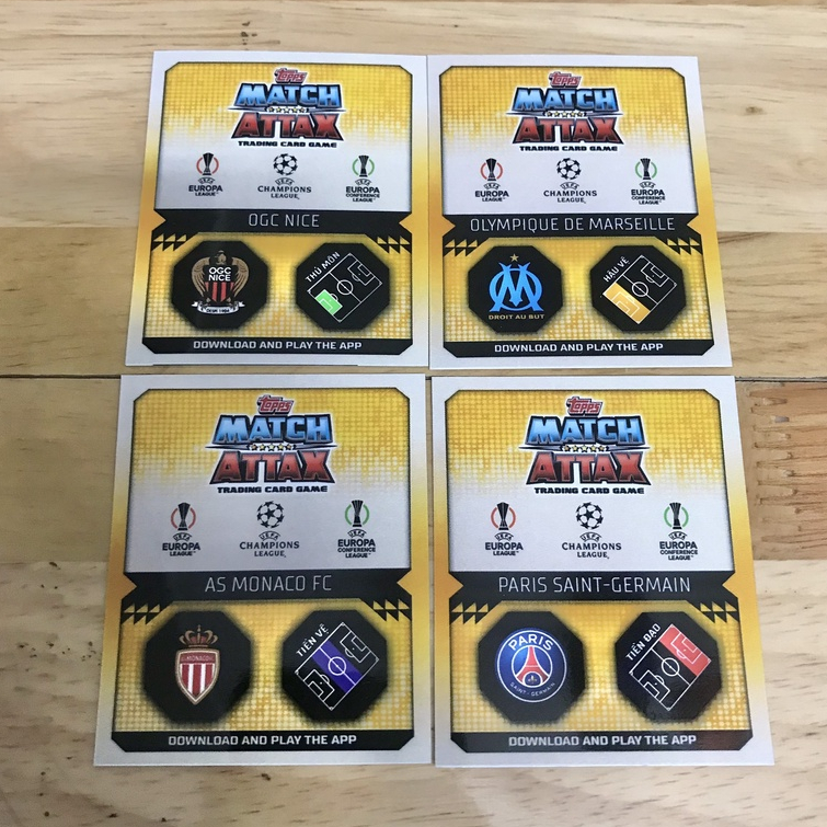 MỚI - BST Thẻ in Match Attax Ligue 1 22/23 phiên bản Việt hoá