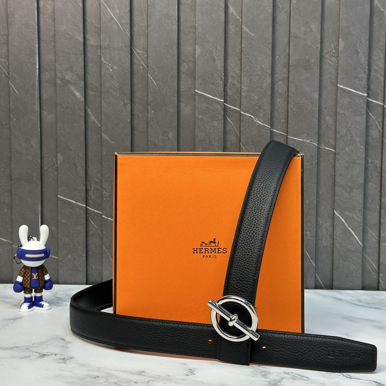 Thắt lưng, dây nịt, belt Hermes mặt tròn bạc size 85-110cm fullbox LA 1-1 on web