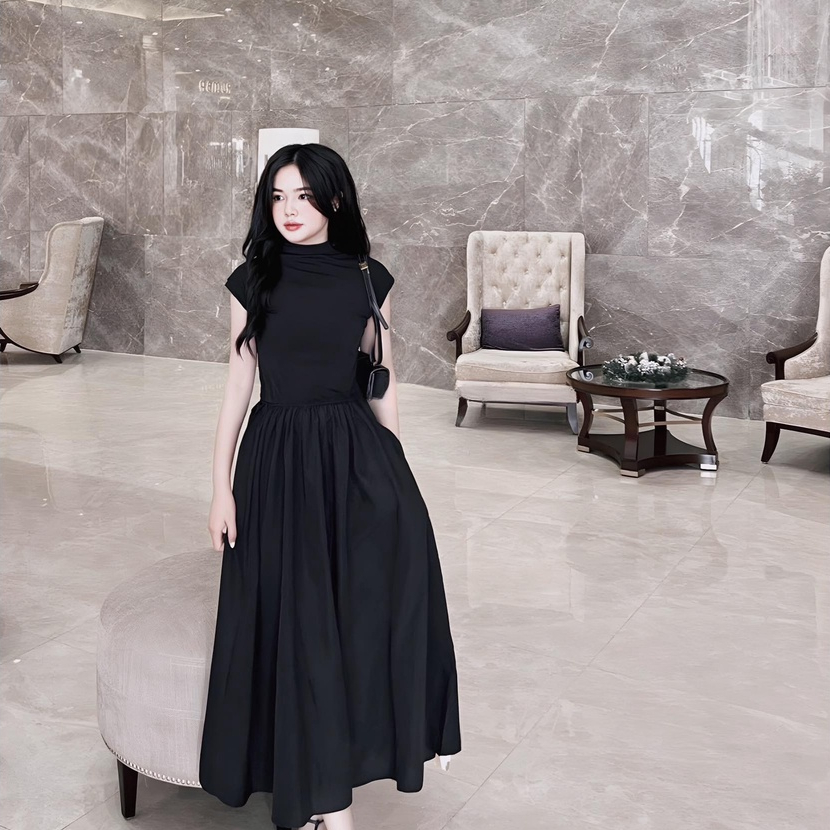 Váy thun A dài xoè dưới Ju Dress