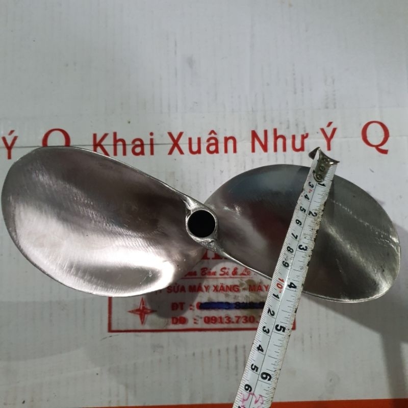 Chân vịt inox ab 2 cánh thái honda 6.0hp 6.5hp máy nhong cốt xéo loại bóng mờ cam kết như hình giá sỉ