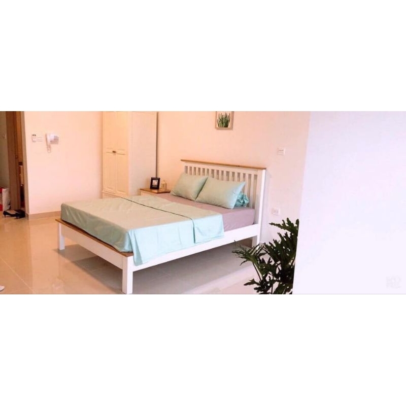 Giường gỗ thông 1m4x2m