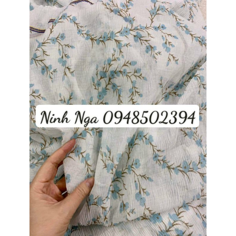 Vải dập ly tăm hoa