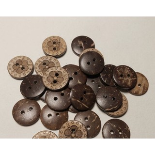 Set 10 Nút gỗ dừa làm đồ handmade 1,1cm - 2cm