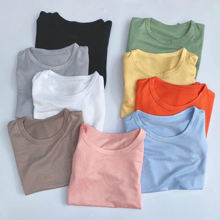 Áo Thun Lạnh Trơn Basic Cho Bé Từ 8-18kg