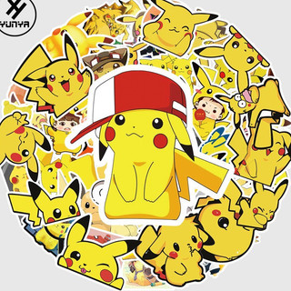 Miếng dán Sticker trang trí hình Pikachu dễ thương