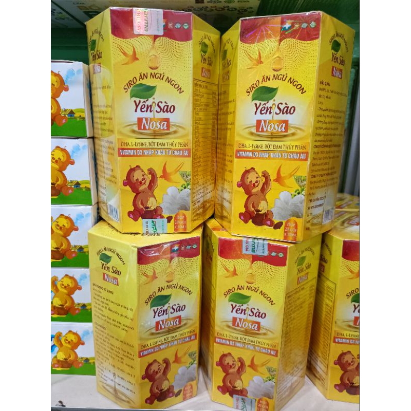 Siro ăn ngủ ngon - Yến sào Nosa hộp 20 gói × 10ml