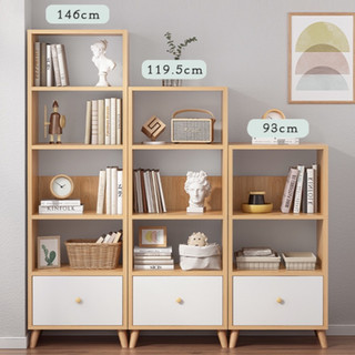 Tủ sách gỗ đa tầng, đủ để đồ đa năng phong cách Nordic thương hiệu IGA - GP144
