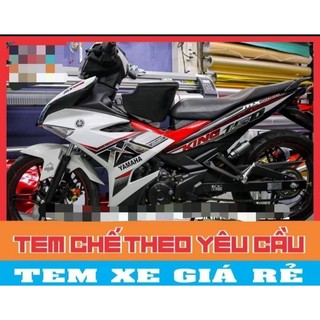 Tem rời exciter 150 trắng đen đỏ mxking