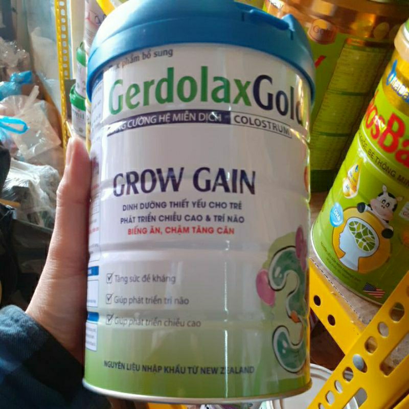 Sữa bột Gerdolax Gold grow Gain hộp 900g
