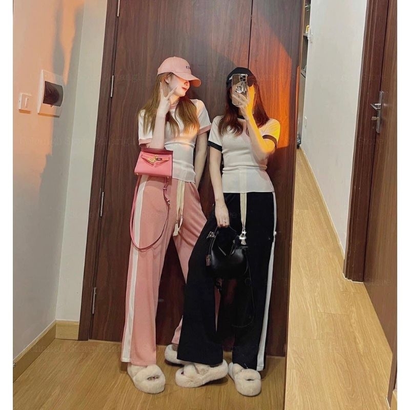 SET BỘ ÁO QUẦN DÀI ỐNG RỘNG THỂ THAO MPB Thiết kế phối viền, sọc trẻ trung năng động,Chất Thun Gân Dày Dặn Co Giãn Tốt.