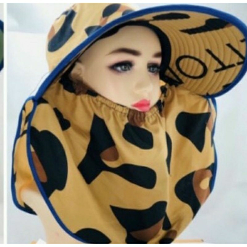 Mũ vành rộng có màn che chống nắng