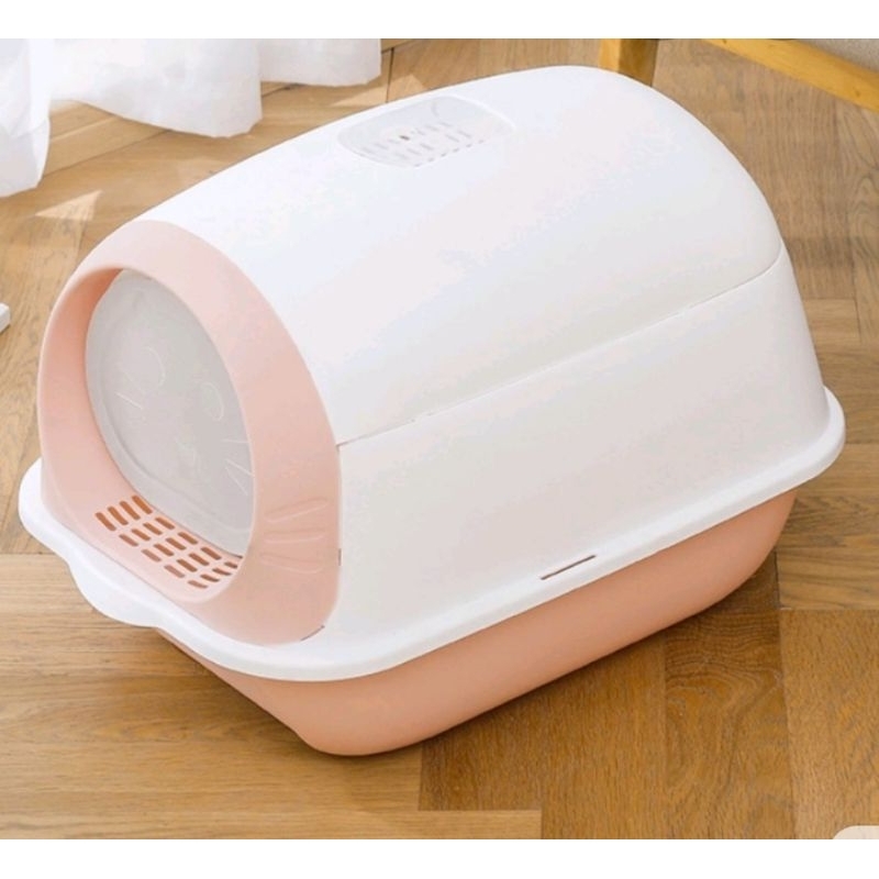 Nhà vệ sinh cho mèo có cửa cỡ lớn - Khay vệ sinh cho mèo có nắp đậy dễ thương
