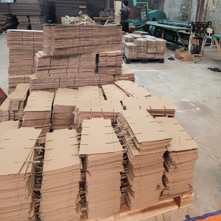 40x30x15 Combo 5 hộp gói hàng carton giấy đẹp 3 lớp đáy mộc