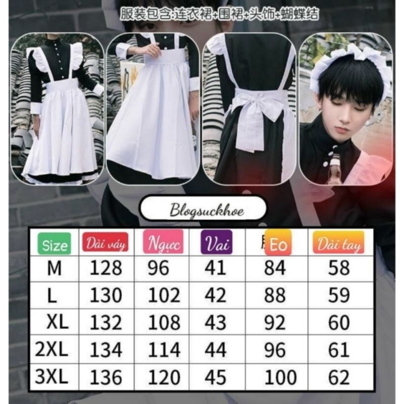Maid dài cosplay dành cho nam nữ xịn | BigBuy360 - bigbuy360.vn