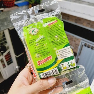 Combo 4 Miếng mút tạo bọt rửa chén 2 mặt vàng xanh (Samran/Sum)